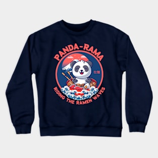 Kawaii Panda Meets Ramen Paradise Crewneck Sweatshirt